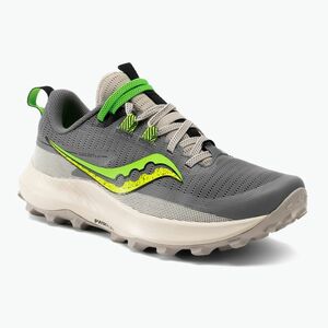 Női futócipő Saucony Peregrine 13 gravel/slime (Peregrine 13 S10838) kép