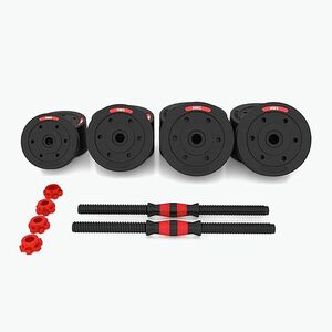 HMS SGP15 40kg-os fekete/piros súlyzó készlet csatlakozással (SGP40 17-57-037) kép