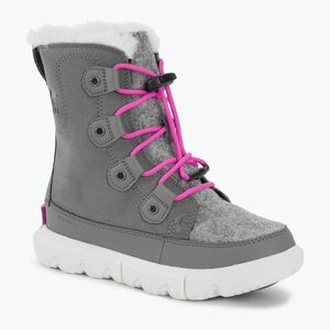Sorel Sorel Explorer Lace quarry/bright levendula junior hócsizma (Sorel Explorer Lace 2020631052) kép