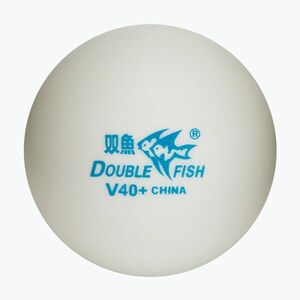 Asztalitenisz labdák Double Fish 40+ stars 10 db. white (40+ stars DF174056) kép