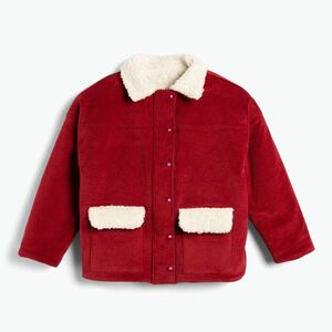 Gyermek kabát KID STORY Teddy warm red flowers (Teddy JACKTEDWRF) kép