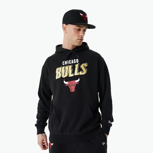 New Era Team Script OS Hoody Chicago Bulls férfi pulóver fekete (Team Script OS Hoody Chicago Bulls 60424389) kép
