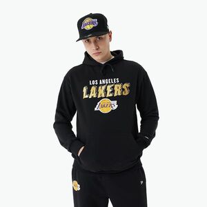 Férfi New Era Team Script OS Hoody Los Angeles Lakers melegítőfelső fekete (Team Script OS Hoody Los Angeles Lakers 60424390) kép
