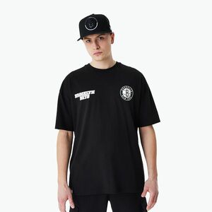 férfi póló New Era NBA Large Graphic BP OS Tee Brooklyn Nets black (NBA Large Graphic BP OS Tee Brooklyn Nets 60424461) kép