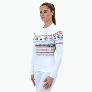 Női Surfanic Cozy Limited Edition Thermal hosszú ujjú Crew Neck fehér fairisle (Cozy Limited Edition Crew Neck SWE2604) kép