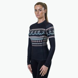 Női Surfanic Cozy Limited Edition Crew Neck termikus hosszú ujjú fekete fairisle (Cozy Limited Edition Crew Neck SWE2604) kép