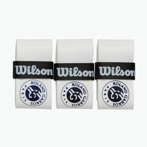 Wilson Roland Garos 2024 teniszütő burkolatok 3 db fehér. (Roland Garos 2024 WR8442601) kép