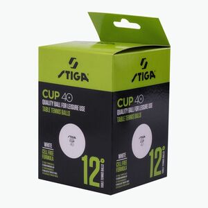 STIGA Cup asztalitenisz labdák 12 db fehér. (Cup 12-Pack 1110-2510-12) kép