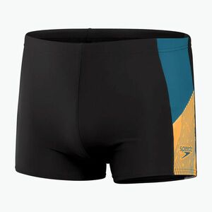 Férfi Speedo Dive fekete/sötét teal/mandarin Peel úszó boxeralsó (Dive Aquashort 8-00300716914) kép