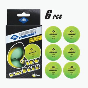 Asztalitenisz labdák Donic-Schildkröt Glow In The Dark Poly 40+ 6db. glow (Glow In The Dark Poly 40+ 6szt. 608507) kép