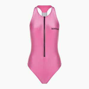Női egyrészes fürdőruha Calvin Klein Racerback One Piece bold pink (Racerback One Piece KW0KW02407TOZ) kép