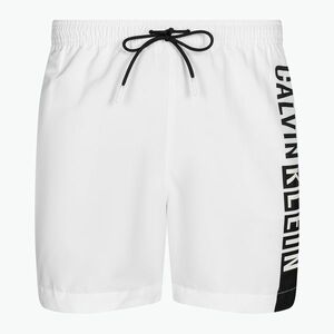 Férfi úszónadrág Calvin Klein Medium Drawstring-Graphic classic white (Medium Drawstring-Graphic KM0KM00991YCD) kép