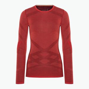 Női thermo hosszú ujjú Smartwool Intraknit Thermal Merino Baselayer Crew scarlet/black (Intraknit Thermal Merino Baselayer Crew SW019284M51) kép