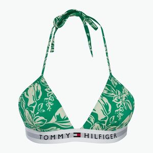 Fürdőruha felső Tommy Hilfiger Triangle Fixed Foam Print vinted tropical olympic green (Triangle Fixed Foam Print UW0UW05367) kép