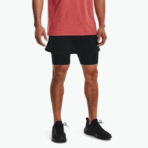 férfi rövidnadrág Under Armour Peak Woven 2in1 black/black (Peak Woven 2in1 1378604-001) kép