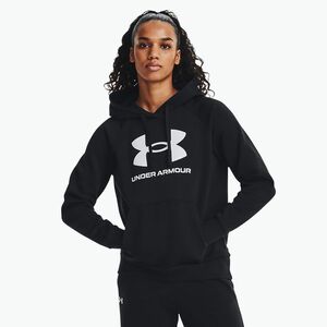női pulóver Under Armour Rival Fleece Big Logo Hoody black/white (Rival Fleece Big Logo Hoody 1379501-001) kép