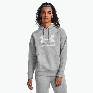 női pulóver Under Armour Rival Fleece Big Logo Hoody mod gray light heather/white (Rival Fleece Big Logo Hoody 1379501-012) kép