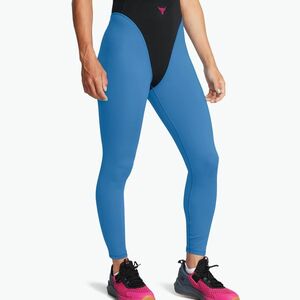 Női edző leggings Under Armour Project Rock LG Grind Ankle Leg black/viral blue/astro pink (Project Rock LG Grind Ankle Leg 1382714) kép
