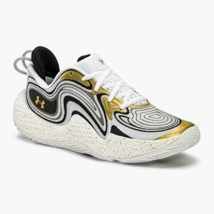 kosárlabda cipő Under Armour Spawn 6 white/black/metallic gold (Spawn 6 3027263) kép