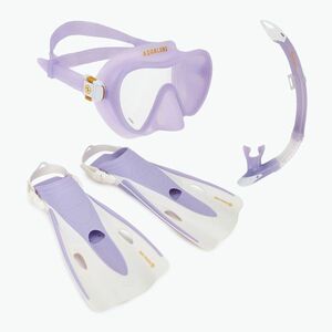 Snorkeling készlet Aqualung Nabul maszk + pipa + uszony translucid purple (Nabul SR4190509SM) kép