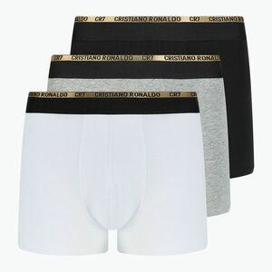 Férfi boxeralsó CR7 Basic Trunk 3 darab balck/white/grey (Basic Trunk 300-8100-49-2747) kép
