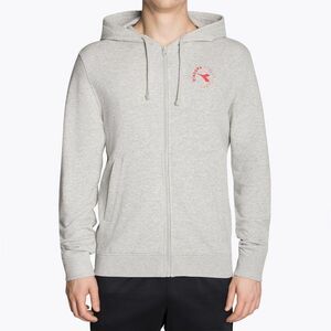 Férfi pulóver Diadora Hoodie FZ Essential Sport grigio medio chiaro melange (Hoodie FZ Essential Sport 102.180413) kép