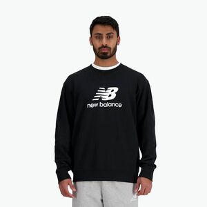 Férfi melegítőfelső New Balance Stacked Logo French Terry Crew black (Stacked Logo French Terry Crew MT41500BK) kép