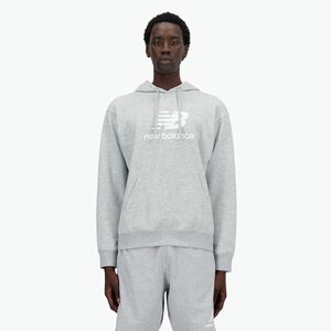 Férfi melegítőfelső New Balance Stacked Logo French Terry Hoodie athletic grey (Stacked Logo French Terry Hoodie MT41501AG) kép