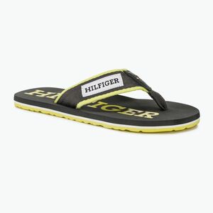 Férfi flop-flop papucs Tommy Hilfiger Patch Beach Sandal dark ash (Patch Beach Sandal FM0FM05024) kép