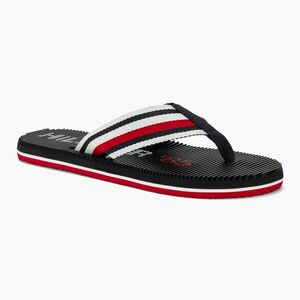 Férfi Tommy Hilfiger Massage Footbed Oly Beach Sandal sivatagi égbolt flip flopok (Massage Footbed Oly Beach Sandal FM0FM05025DW5) kép