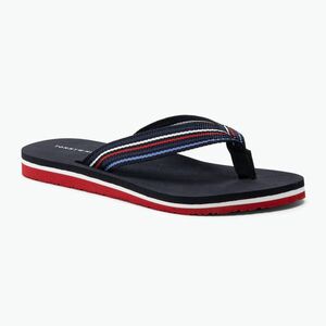 női flip flop Tommy Hilfiger Stripes Beach Sandal red white blue (Stripes Beach Sandal FW0FW07857AEF) kép