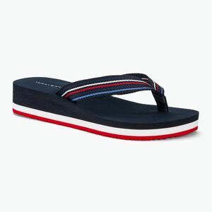 Tommy Hilfiger női flip flops Wedge Stripes Beach Sandal space blue (Wedge Stripes Beach Sandal FW0FW07858DW6) kép