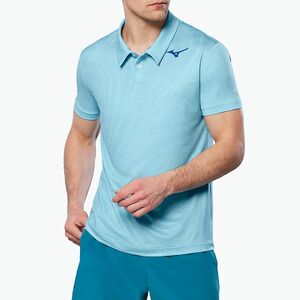 Férfi teniszpóló Mizuno Charge Shadow Polo blue glow (Charge Shadow Polo 62GAB00419) kép