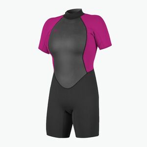 női búvárruha O'Neill Reactor-2 2 mm Back Zip S/S Spring black/berry. Méret: 12 kép