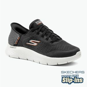Férfi SKECHERS Slip-ins Go Walk Flex New World fekete/fehér/narancs cipő (Go Walk Flex New World 216505 BKOR) kép