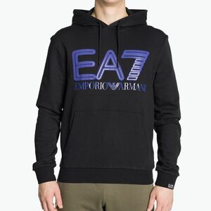 Férfi pulóver EA7 Emporio Armani Train Logo Series Oversize Logo Hoodie Coft black (Train Logo Series Oversize Logo Hoodie Coft 3DPM64-PJSHZ) kép