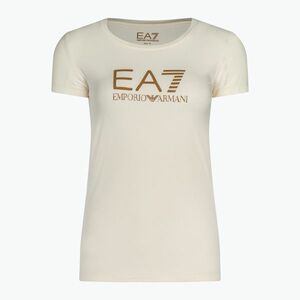 Női póló EA7 Emporio Armani Train Shiny pristine/logo brown (Train Shiny 8NTT66-TJFKZ) kép