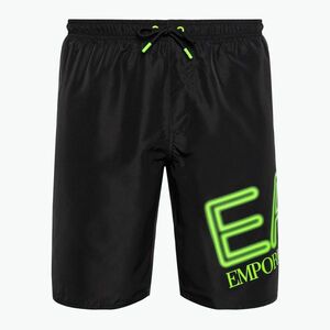 Férfi fürdősort EA7 Emporio Armani Water Sport Logo Bermuda nero/fluo lime (Water Sport Logo Bermuda 902047-4R736) kép