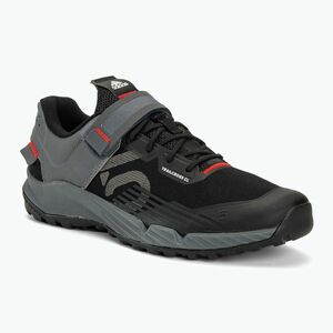 Férfi MTB kerékpáros cipő adidas FIVE TEN Trailcross Clip A mag fekete/szürke három/piros (Trailcross Clip In GZ9848) kép