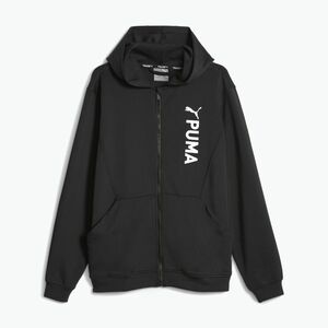 Férfi trekking pulóver PUMA Fit Double Knit FZ Hoodie puma black (Fit Double Knit FZ Hoodie 523885) kép