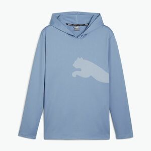 Férfi trekking pulóver PUMA Train All Day Big Cat Hoodie zen blue (Train All Day Big Cat Hoodie 525062) kép