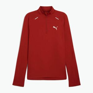 Férfi futó pulóver PUMA Run Cloudspun 1/4 Zip mars piros (Run Cloudspun 1/4 Zip 525781 63) kép
