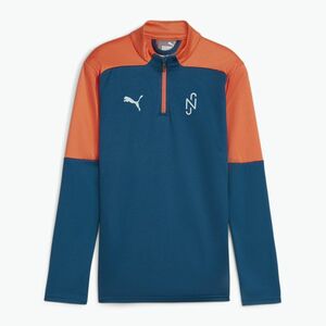 PUMA Neymar JR Creativity 1/4 Zip Top gyermek labdarúgó melegítőfelső ocean tropic/hot heat (Neymar JR Creativity 1/4 Zip Top 658956 13) kép