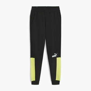 Férfi PUMA ESS+ Block melegítőnadrág TR puma fekete/lime fényes TR puma (ESS+ Block Sweatpants TR 848007 38) kép