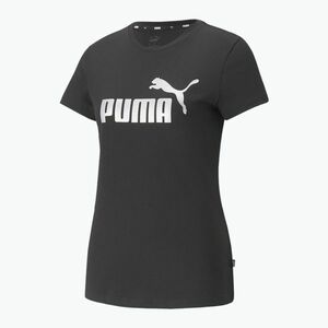 Női PUMA ESS+ Metallic Logo Tee puma fekete/ezüst metál puma (ESS+ Metallic Logo Tee 848303 51) kép