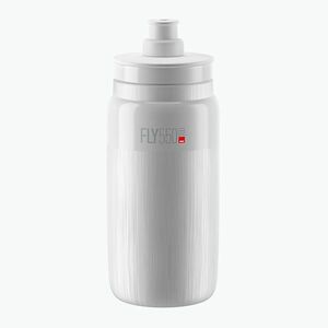 Kerékpáros kulacs Elite FLY Tex 550 ml white/grey logo (FLY Tex EL01604885) kép