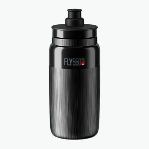 Kerékpáros kulacs Elite FLY Tex 550 ml black/grey logo (FLY Tex EL01604886) kép