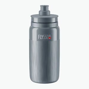 Kerékpáros kulacs Elite FLY Tex 550 ml grey/grey logo (FLY Tex EL01604891) kép