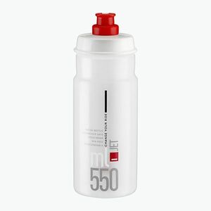 Kerékpáros kulacs Elite Jet 550 ml clear/red logo (Jet EL0190402) kép