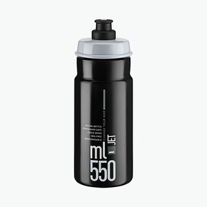 Kerékpáros kulacs Elite Jet 550 ml black/grey logo (Jet EL0190403) kép